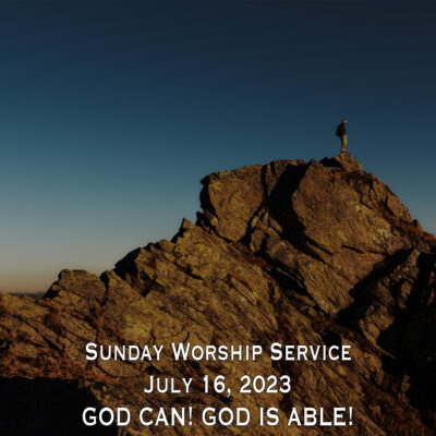 God Can!  God is Able!