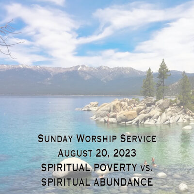 Spiritual Poverty vs. Spiritual Abundance